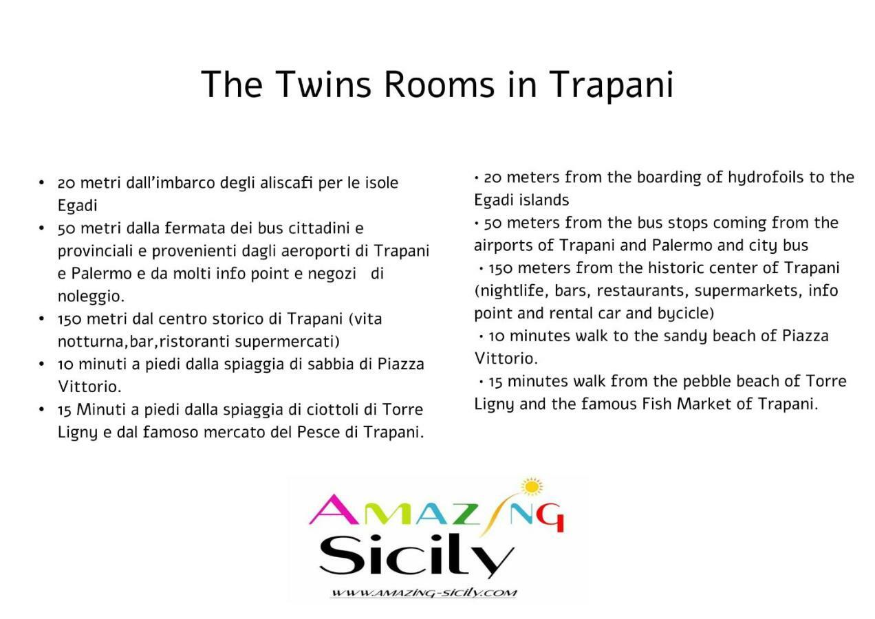 The Twins Rooms In Trapani 1 Ngoại thất bức ảnh